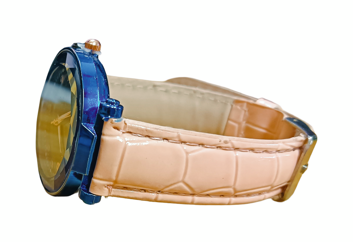 Elegant Blue Watch with Tan Leather Strap - Timeless Style for Any Occasion