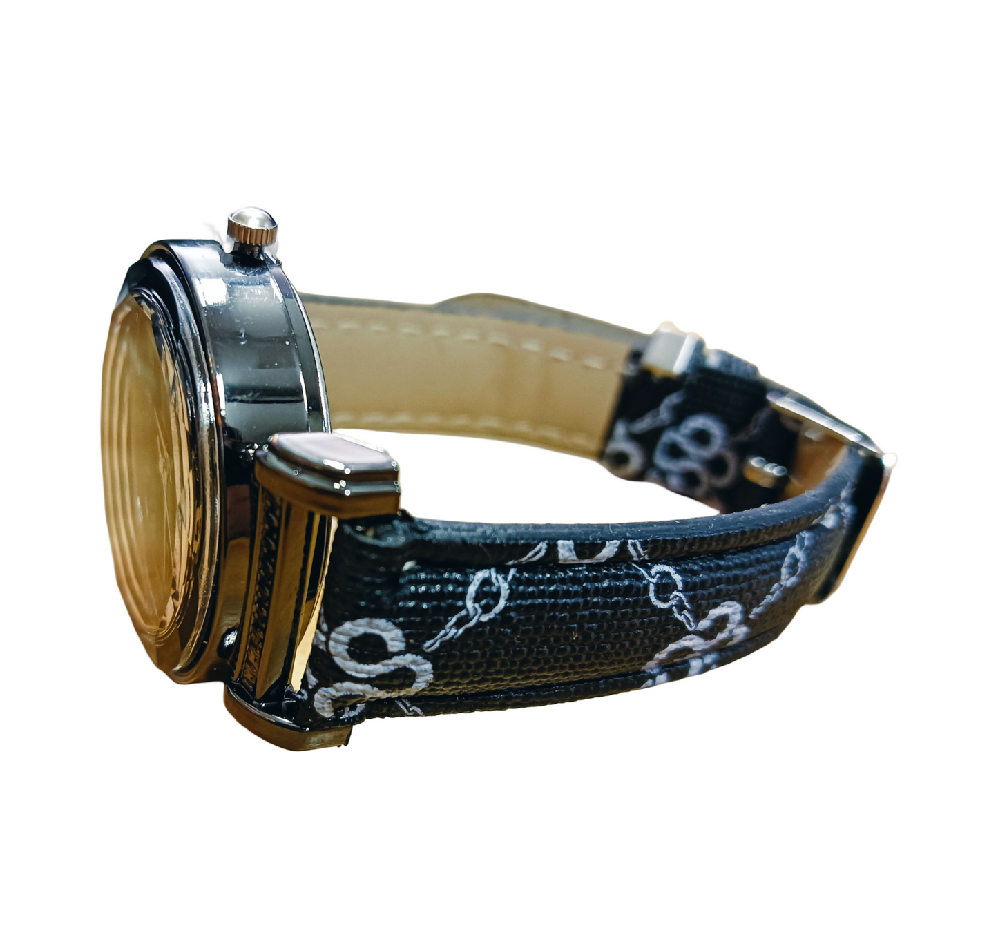 Quartz Watch with Black Face