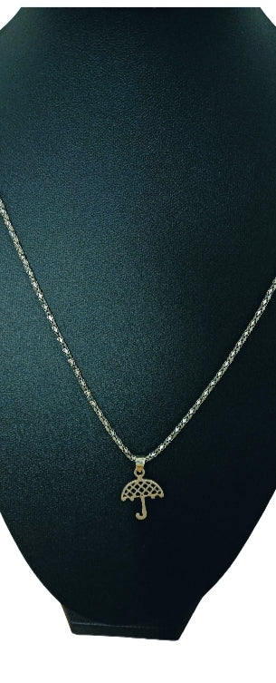 Stainless Steel Umbrella Pendant Necklace