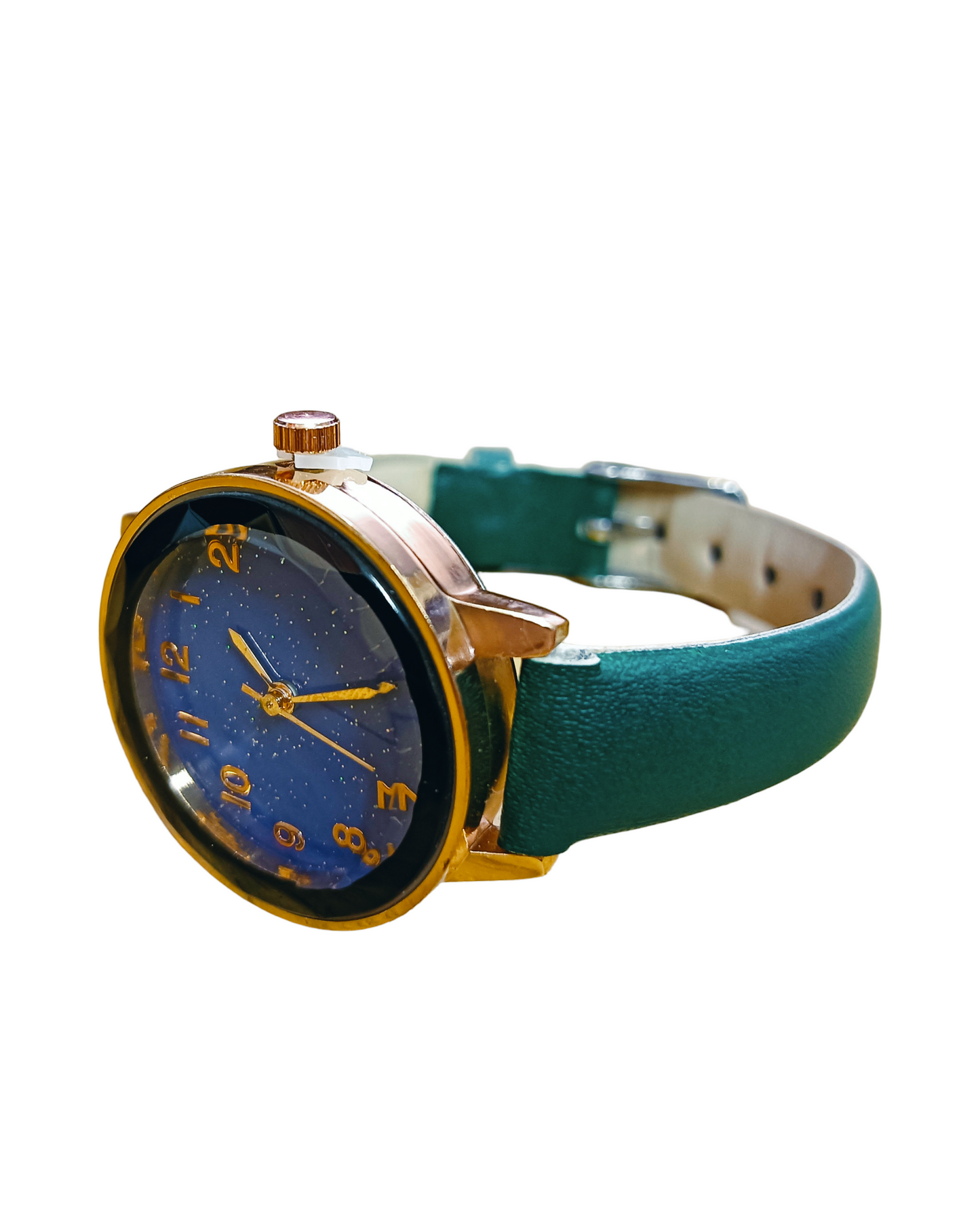 Gold tone stary night watch ⌚ - green