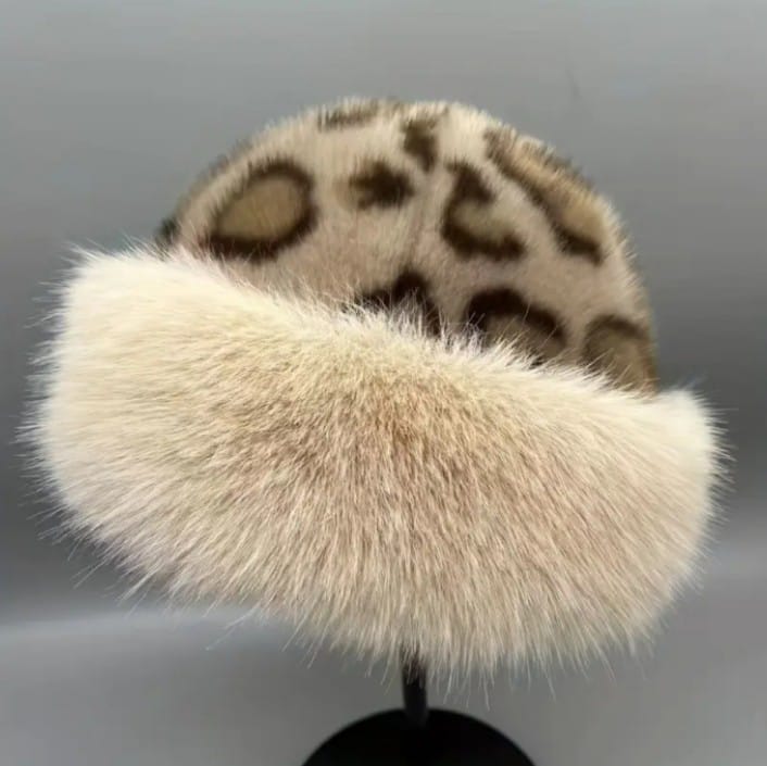 Fur Hat with Pom-Pom