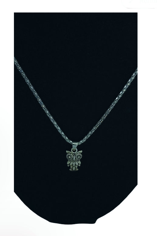 Stainless Steel Owl Pendant Necklace