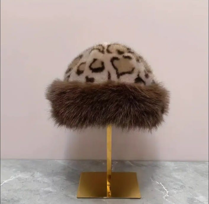 Fur Hat with Pom-Pom