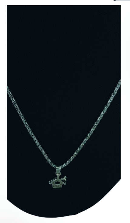 Stainless Steel House Pendant Necklace