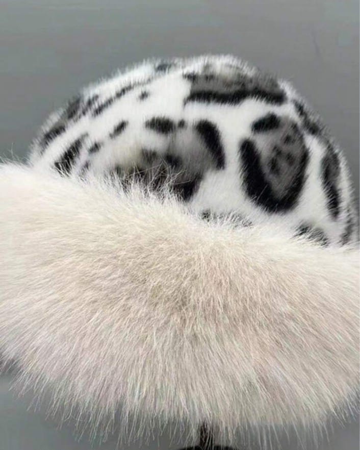 Fur Hat with Pom-Pom